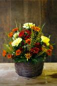 fall flower basket theme